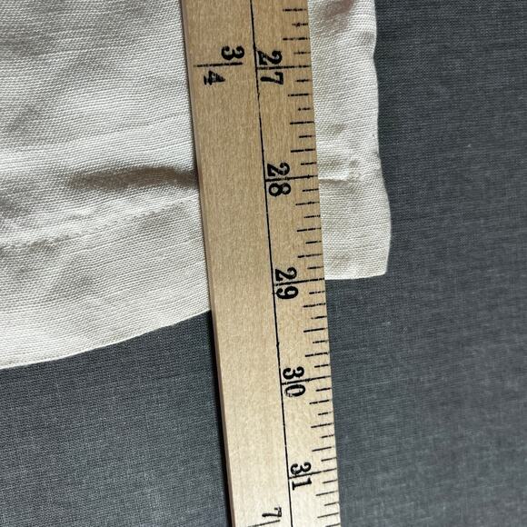 Kasper Pants 14 White Linen Blend Trousers Ankle Straight Leg Career Casual Work - Picture 8 of 10